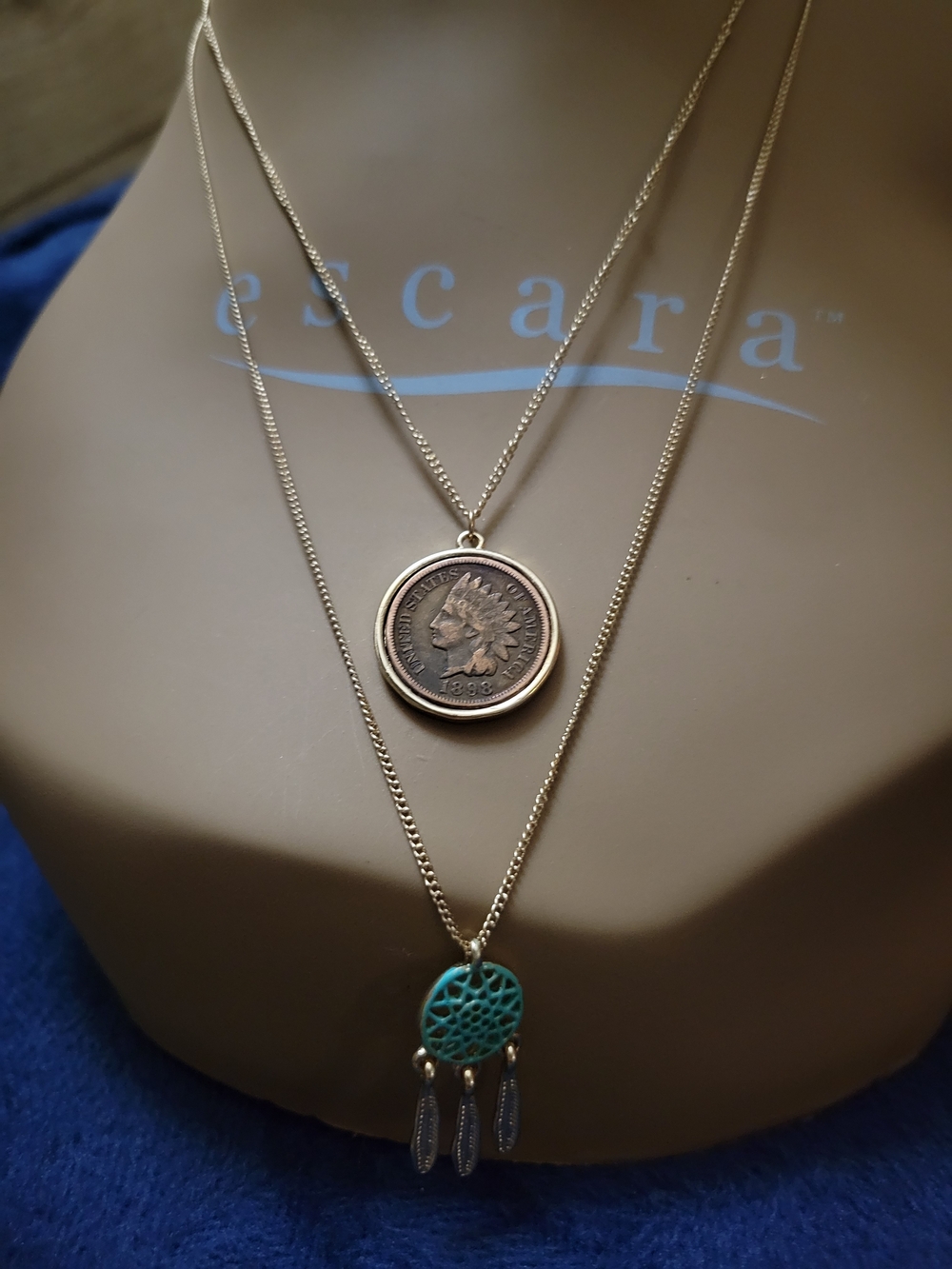 American Coin Treasures - Genuine 1800s Indian Head Penny & Dream Catcher